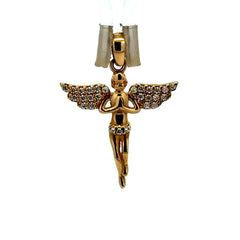 Golden Bull Basic CAL Pendant Praying Angel with CZ 26.5 10K