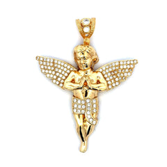 Golden Bull Basic CAL Pendant Praying Angel with CZ 47 14K