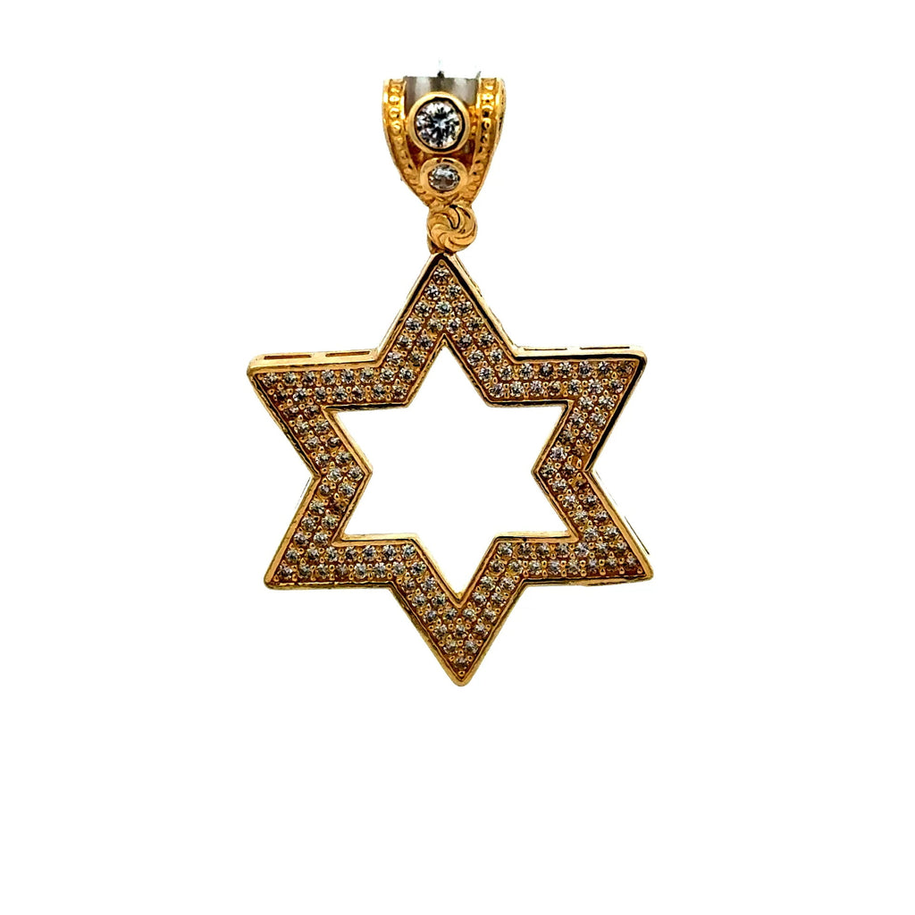 Golden Bull Basic CAL Pendant Star of David 40.5 14K