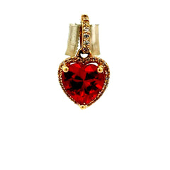 Golden Bull Basic CAL Pendant Women Colored Stone and CZ 20.5 10K