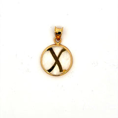 Golden Bull Basic Pendant Mother-of-Pearl Initial 22 10K