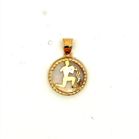 Pendant Mother-of-Pearl Zodiac Sign 21.5 10K