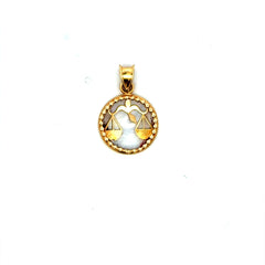 Golden Bull Basic Pendant Mother-of-Pearl Zodiac Sign 21.5 10K
