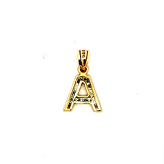Golden Bull Basic Pendant ’So Cute’ Initial A 20.5 10K