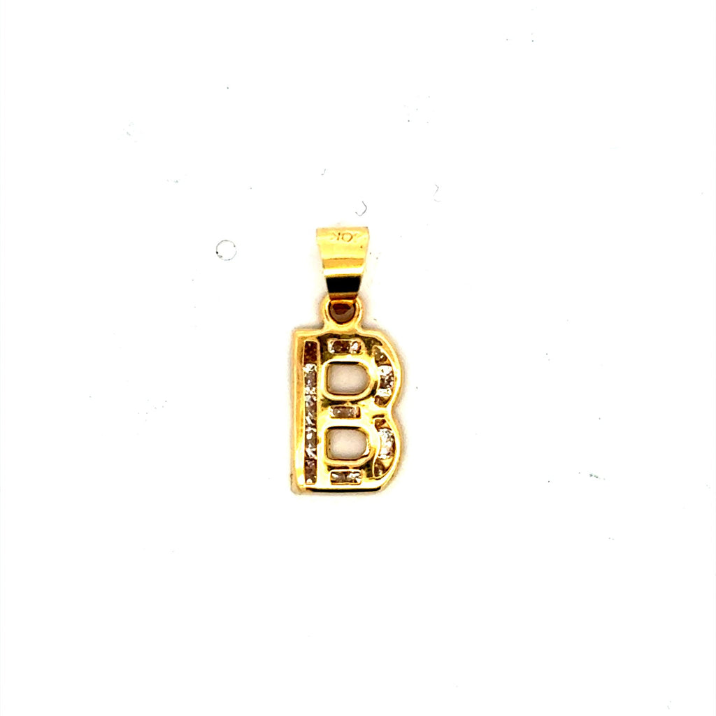 Golden Bull Basic Pendant ’So Cute’ Initial B 20.5 10K