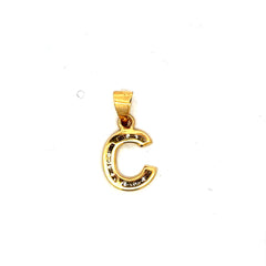 Golden Bull Basic Pendant ’So Cute’ Initial C 20.5 10K