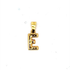 Golden Bull Basic Pendant ’So Cute’ Initial E 20.5 10K