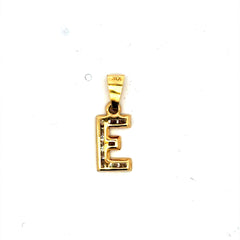 Golden Bull Basic Pendant ’So Cute’ Initial E 20.5 10K