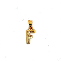 Golden Bull Basic Pendant ’So Cute’ Initial F 20.5 10K