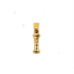 Golden Bull Basic Pendant ’So Cute’ Initial I 20.5 10K