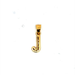 Golden Bull Basic Pendant ’So Cute’ Initial J 20.5 10K