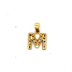 Golden Bull Basic Pendant ’So Cute’ Initial M 20.5 10K