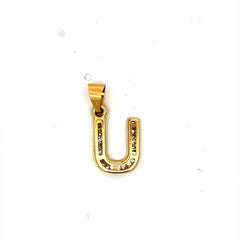 Golden Bull Basic Pendant ’So Cute’ Initial U 20.5 10K