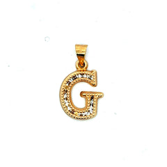 Golden Bull Basic Pendant Uppercase Initial 'G' 23.5 10K