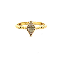 Golden Bull Basic Ring Chic Women 6.5 2mm 10K