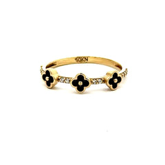 Golden Bull Basic Ring Chic Women 7 1.5mm 10K