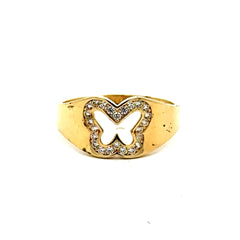 Golden Bull Basic Ring Chic Women 7 2.5mm 10K