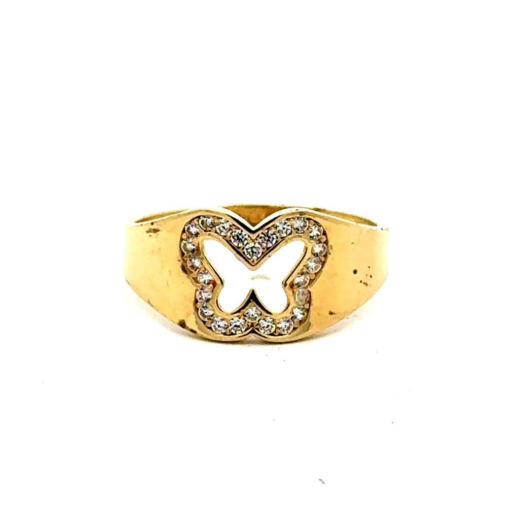 Golden Bull Basic Ring Chic Women 7 2.5mm 10K