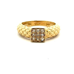 Golden Bull Basic Ring Chic Women 7 3mm 10K