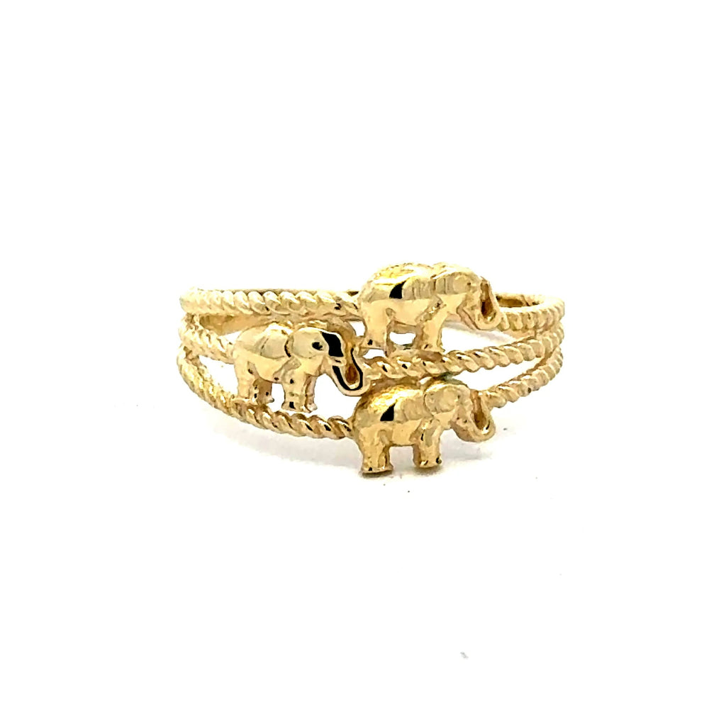 Golden Bull Basic Ring Chic Women 7.5 1.5mm 10K
