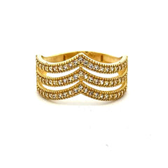 Golden Bull Basic Ring Chic Women 7.5 2.5mm 10K