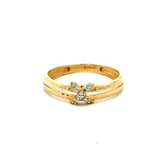 Golden Bull Basic Ring Chic Women 7.5 2.5mm 10K