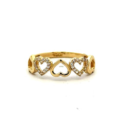 Golden Bull Basic Ring Chic Women 7.5 2mm 10K