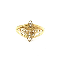 Golden Bull Basic Ring Chic Women 7.5 2mm 10K