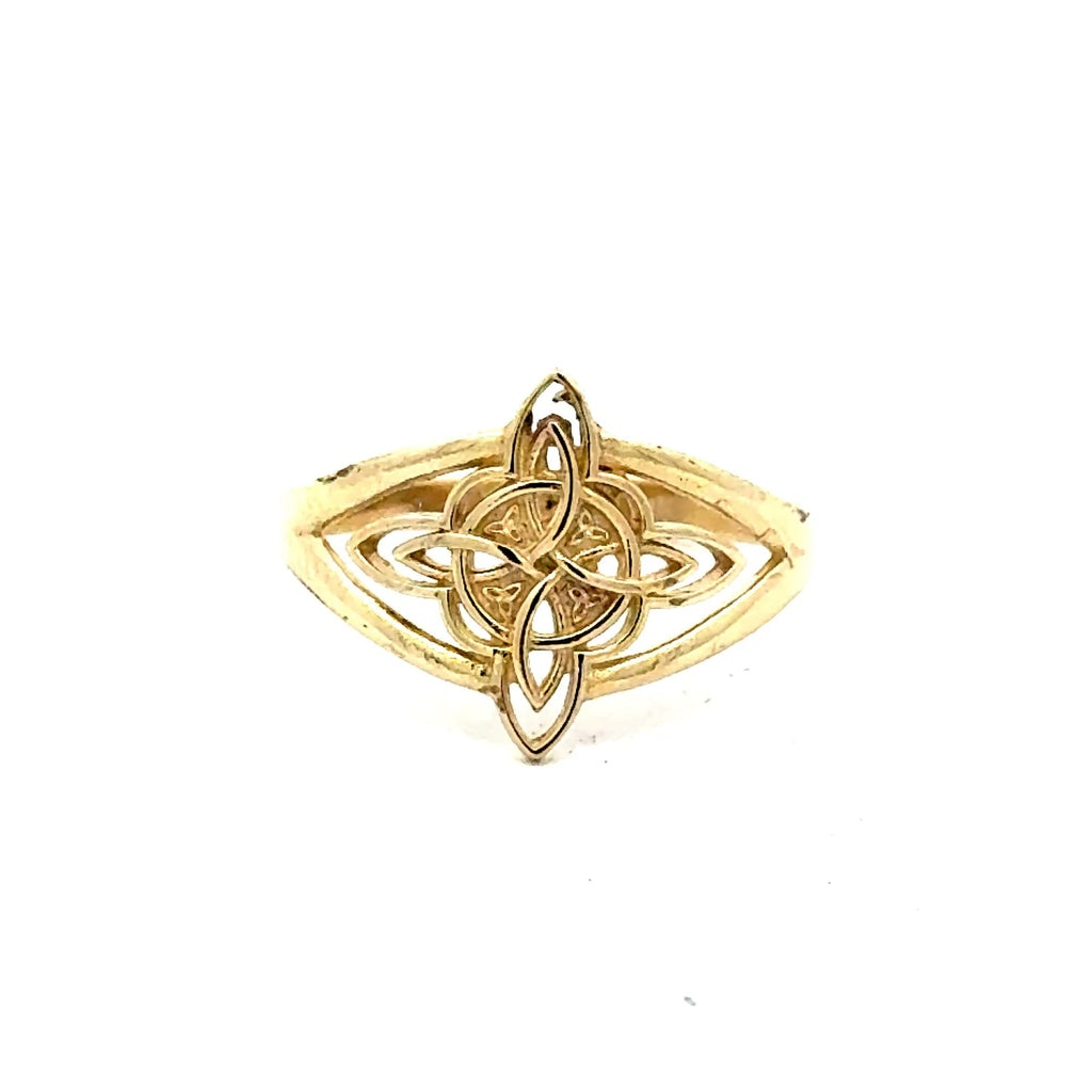 Golden Bull Basic Ring Chic Women 7.5 2mm 10K