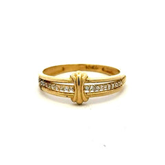 Golden Bull Basic Ring Chic Women 7.5 2mm 10K