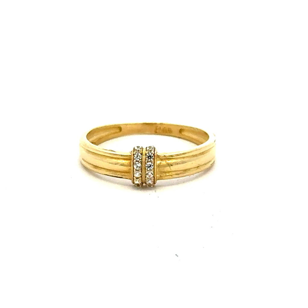 Golden Bull Basic Ring Chic Women 7.5 2mm 10K