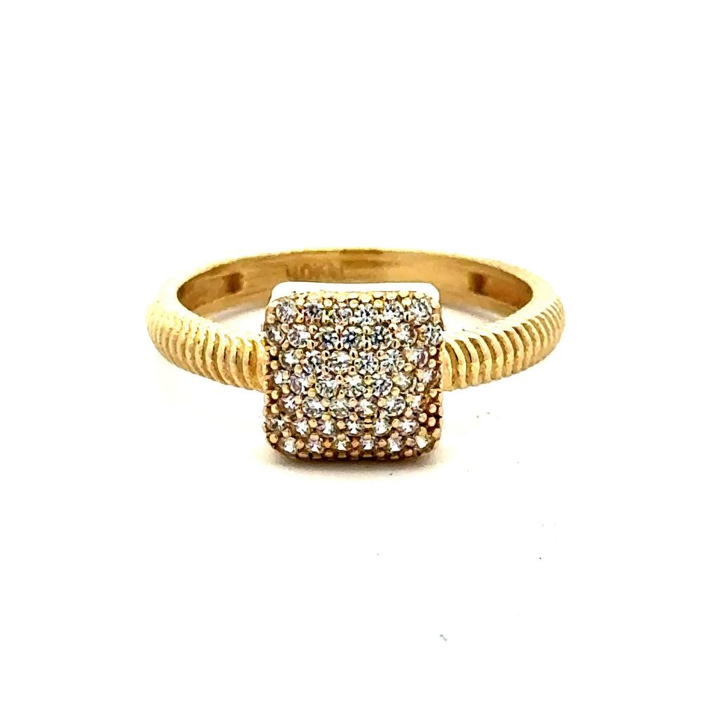 Golden Bull Basic Ring Chic Women 8 3mm 10K