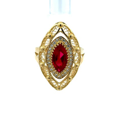 Golden Bull Basic Ring Chic Women 8.5 3mm 10K