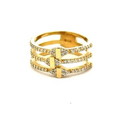 Golden Bull Basic Ring Chic Women 8 8.5mm 10K