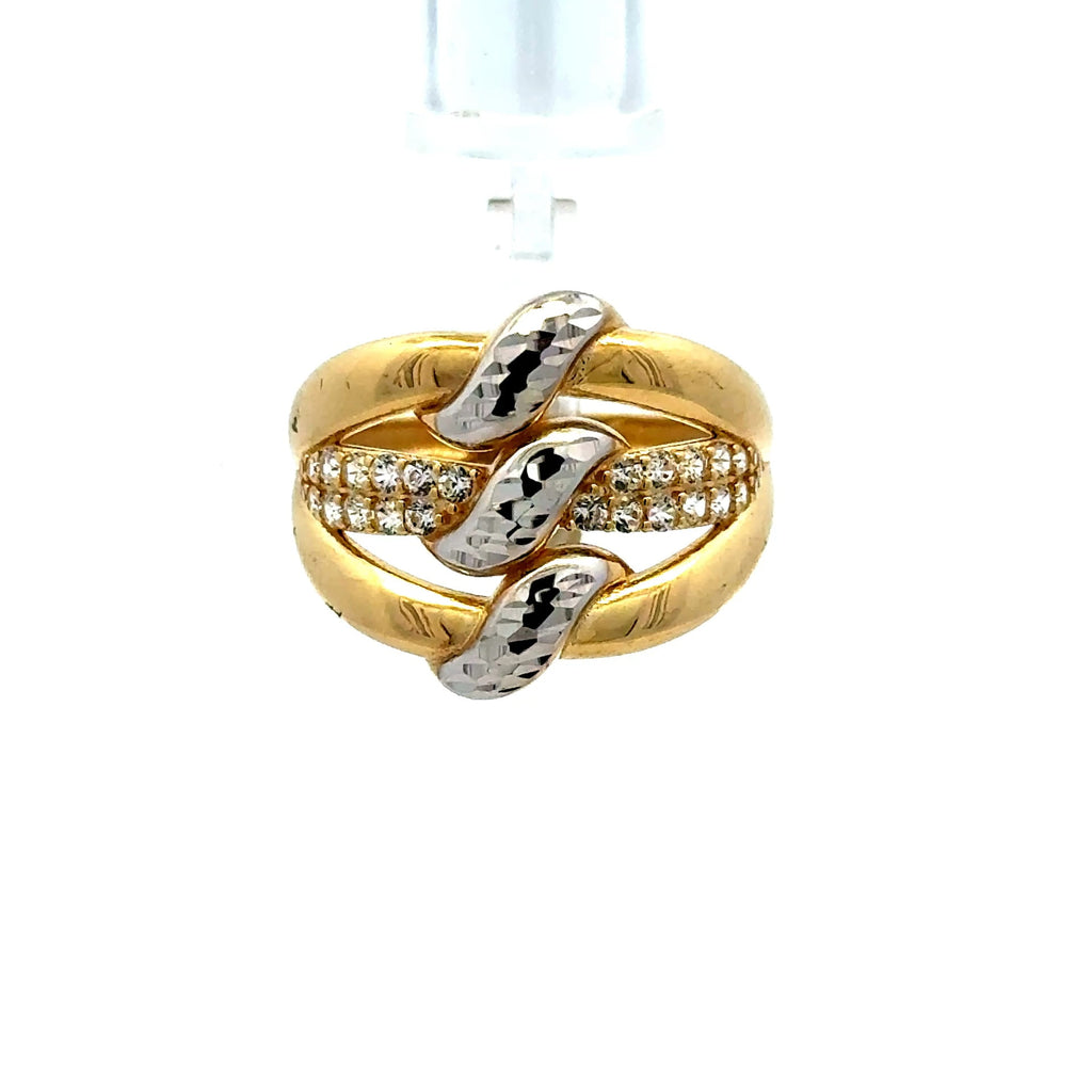 Golden Bull Basic Ring For Women 8 2.5mm 10K