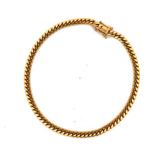 Golden Bull Cuban Anklet Cuban Link 4.5mm 10.5" 14K