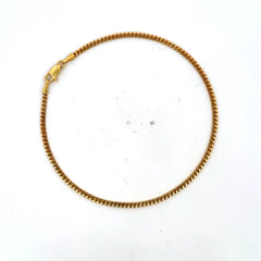 Golden Bull Cuban Anklet Mini Cuban Link 2.5mm 10" 14K