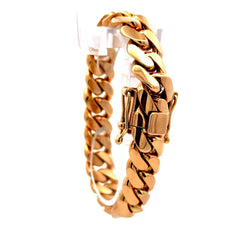 Golden Bull Cuban Bracelet Cuban Link 14mm 8" 14K