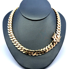 Golden Bull Cuban Chain Cuban Link 10mm 22" 14K
