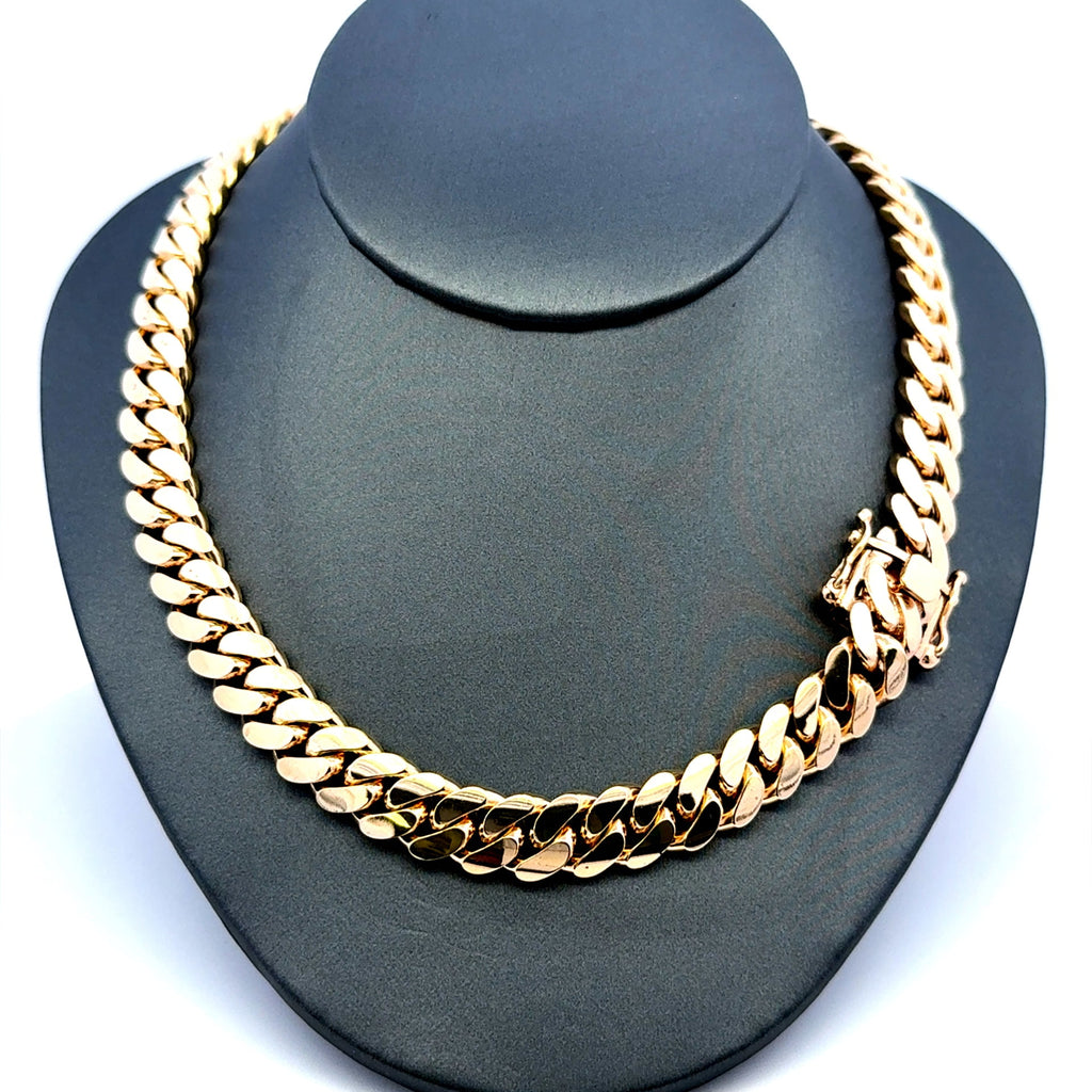 Golden Bull Cuban Chain Cuban Link 10mm 22" 14K