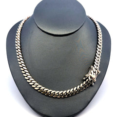 Golden Bull Cuban Chain Cuban Link White Gold 7.5mm 20" 10K