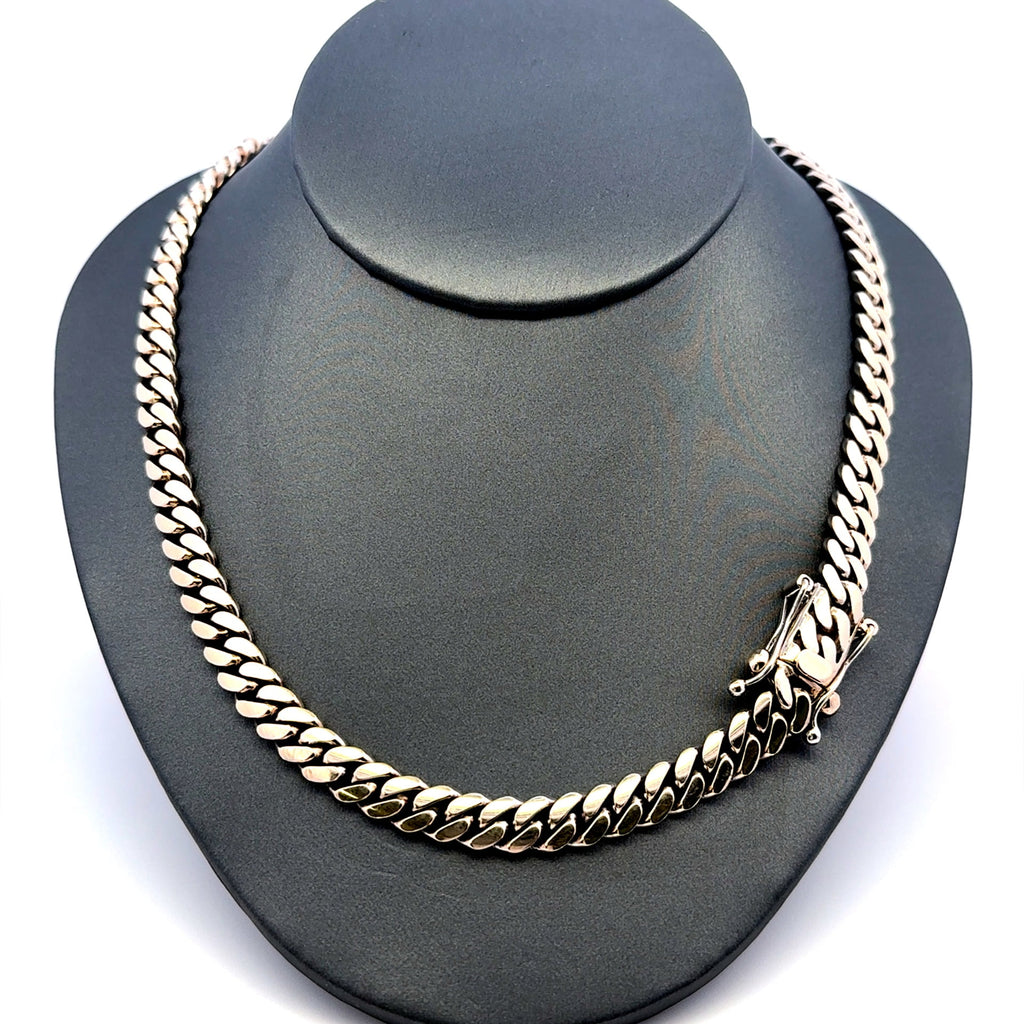 Golden Bull Cuban Chain Cuban Link White Gold 7.5mm 20" 10K