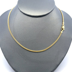 Golden Bull Cuban Chain Mini Cuban Link 1.5mm 20" 10K