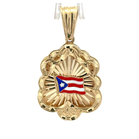 Pendant Puerto Rican Flag 49 10K