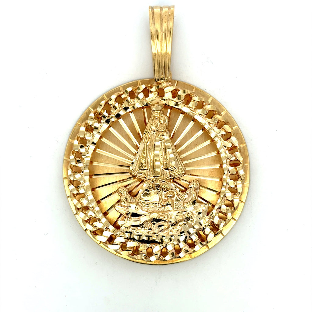 Golden Bull Cuban Pendant ‘Virgen de la Caridad del Cobre’ 87.5 10K