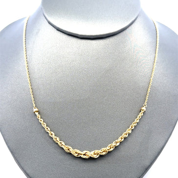 Chain Princess Rope Cut 2mm 17" 14K