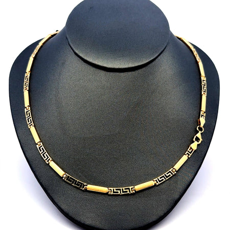 Necklaces Textured X&O with Lobster Lock 4mm 18" 14K