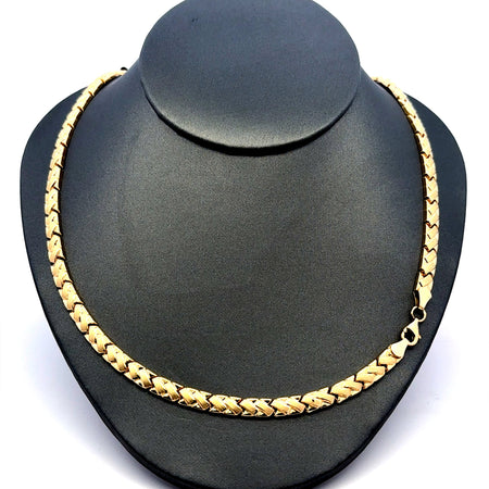 Necklaces Crossed Stampato 5mm 18" 14K