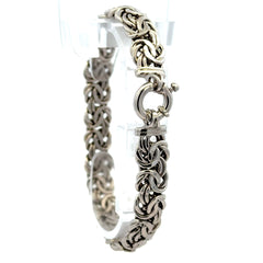 Golden Bull Fancy 12.6 g Bracelet Byzantine 9.5mm 7.5" 14K