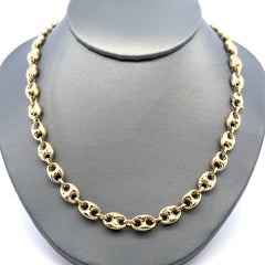 Golden Bull Fancy 13.9 g Chain Textured/Plain Mariner Puff 7mm 18" 10K